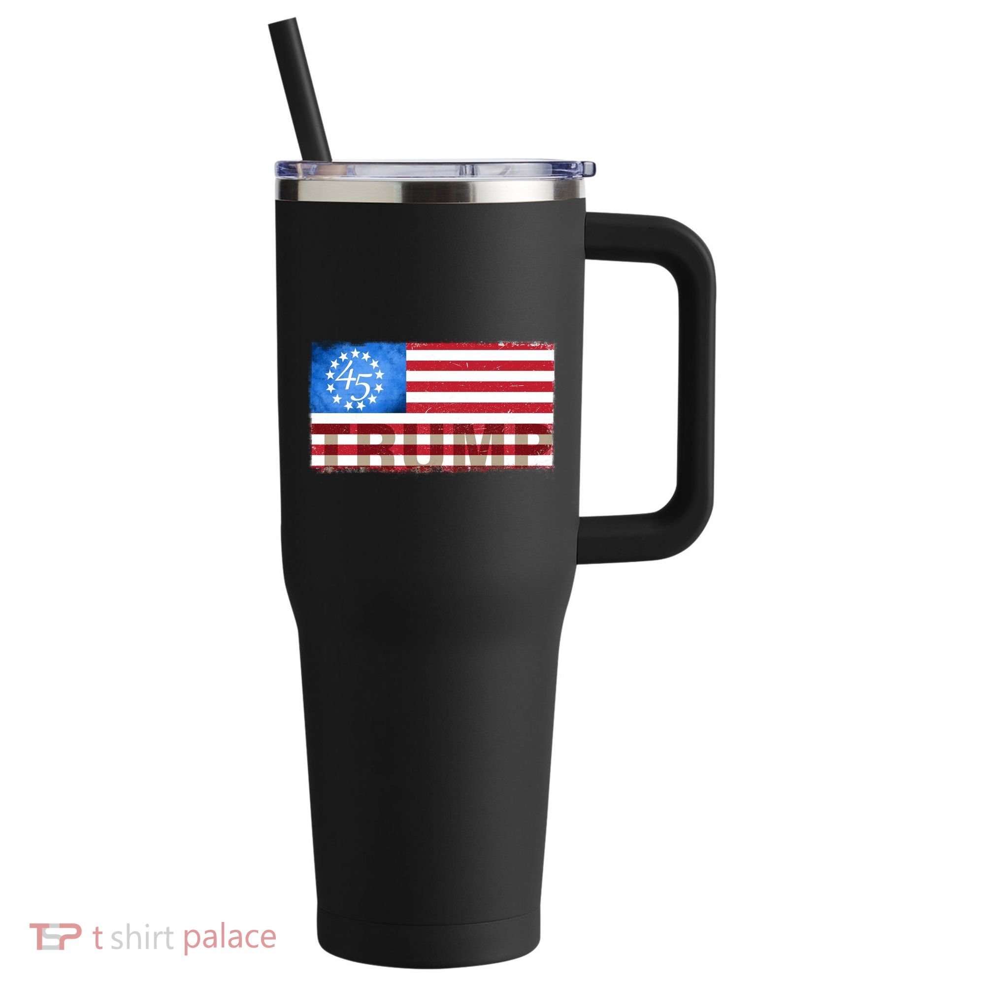 Trump 45 Betsy Ross 13 Original Colonies Flag 40oz Vacuum Insulated Stainless Steel Travel Tumbler