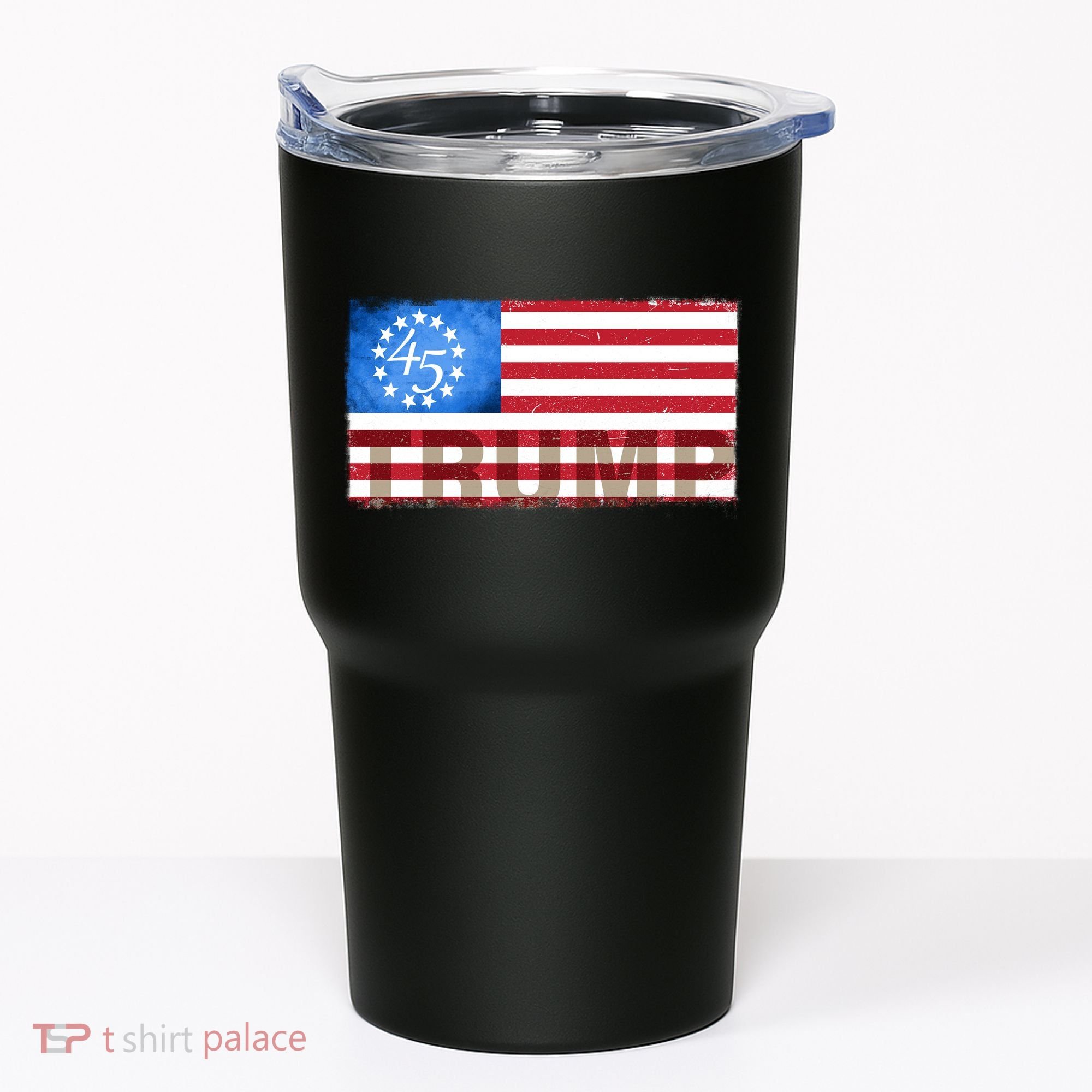 Trump 45 Betsy Ross 13 Original Colonies Flag Tumbler