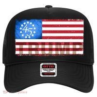 Trump 45 Betsy Ross 13 Original Colonies Flag Hat thumb 0
