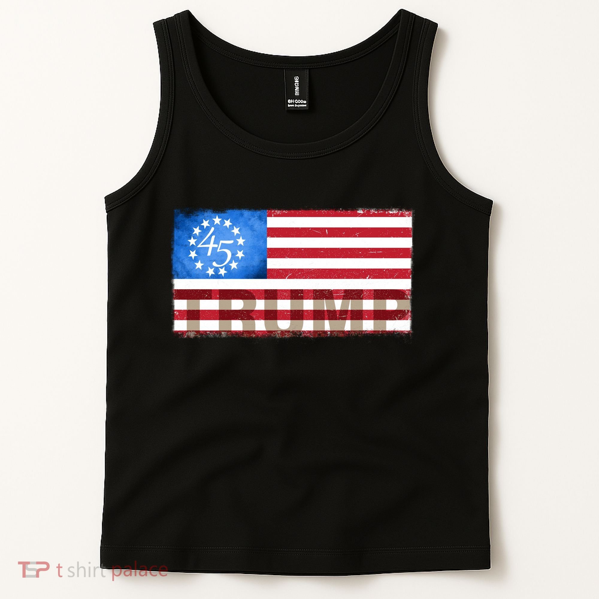 Trump 45 Betsy Ross 13 Original Colonies Flag Tank Top