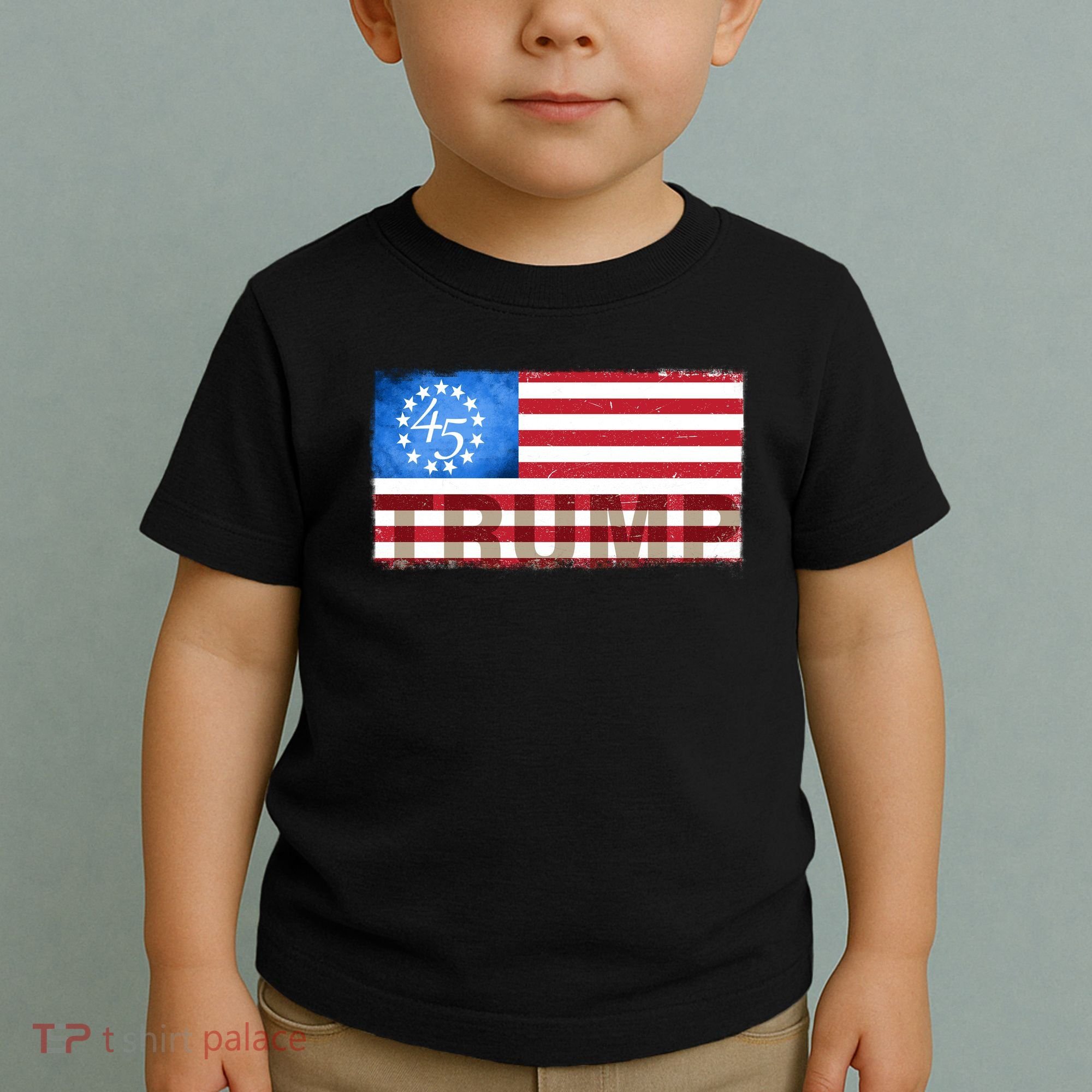 Trump 45 Betsy Ross 13 Original Colonies Flag Toddler T-Shirt