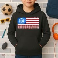 Trump 45 Betsy Ross 13 Original Colonies Flag Kids Hoodie thumb 2