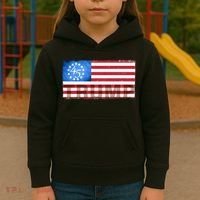 Trump 45 Betsy Ross 13 Original Colonies Flag Kids Hoodie thumb 3