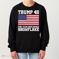Trump 45 Find Your Safe Place Snowflake Women's Sweatshirt thumb 0