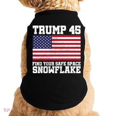 Trump 45 Find Your Safe Place Snowflake Doggie Tank