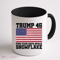 Trump 45 Find Your Safe Place Snowflake Coffee Mug thumb 1