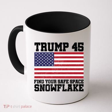 Trump 45 Find Your Safe Place Snowflake Coffee Mug
