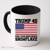 Trump 45 Find Your Safe Place Snowflake Coffee Mug thumb 0