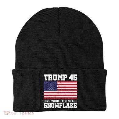 Trump 45 Find Your Safe Place Snowflake Beanie