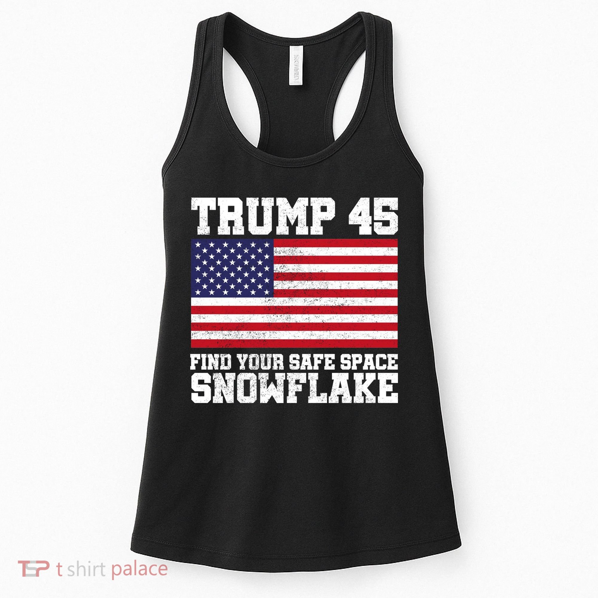 Trump 45 Find Your Safe Place Snowflake Women's Tank Top