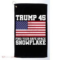 Trump 45 Find Your Safe Place Snowflake Golf Towel thumb 0