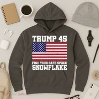 Trump 45 Find Your Safe Place Snowflake Hoodie thumb 3