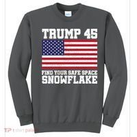 Trump 45 Find Your Safe Place Snowflake Sweatshirt thumb 0