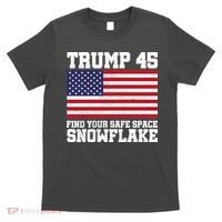Trump 45 Find Your Safe Place Snowflake T-Shirt thumb 0
