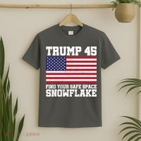 Trump 45 Find Your Safe Place Snowflake T-Shirt thumb 2