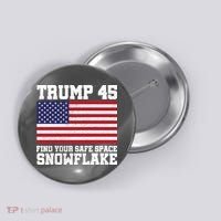 Trump 45 Find Your Safe Place Snowflake Button thumb 0