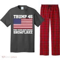 Trump 45 Find Your Safe Place Snowflake Pajama Set thumb 0