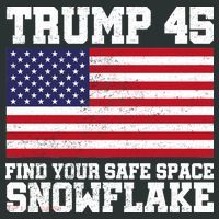 Trump 45 Find Your Safe Place Snowflake Mousepad thumb 1