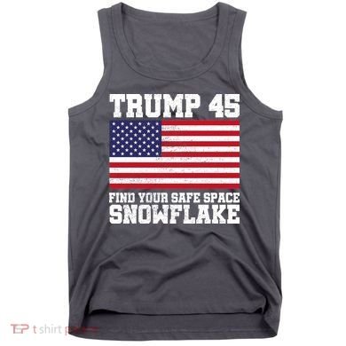 Trump 45 Find Your Safe Place Snowflake Tank Top