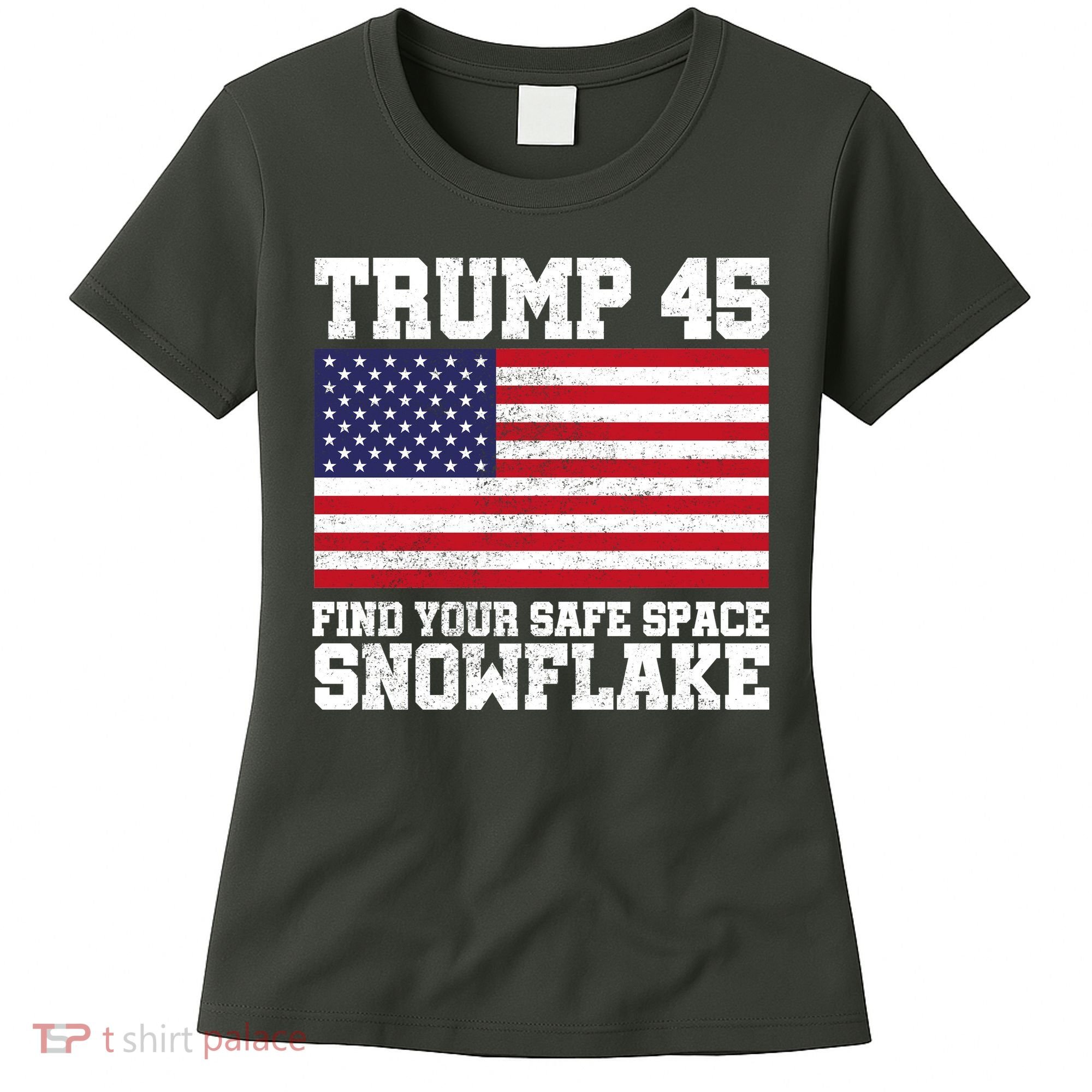 Trump 45 Find Your Safe Place Snowflake Women's T-Shirt