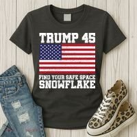 Trump 45 Find Your Safe Place Snowflake Women's T-Shirt thumb 3