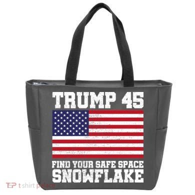 Trump 45 Find Your Safe Place Snowflake Tote Bag