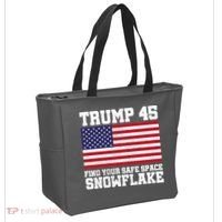 Trump 45 Find Your Safe Place Snowflake Tote Bag thumb 2