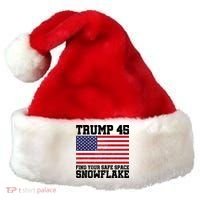Trump 45 Find Your Safe Place Snowflake Santa Hat thumb 0