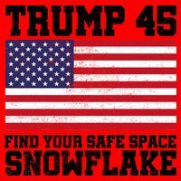 Trump 45 Find Your Safe Place Snowflake Santa Hat thumb 1