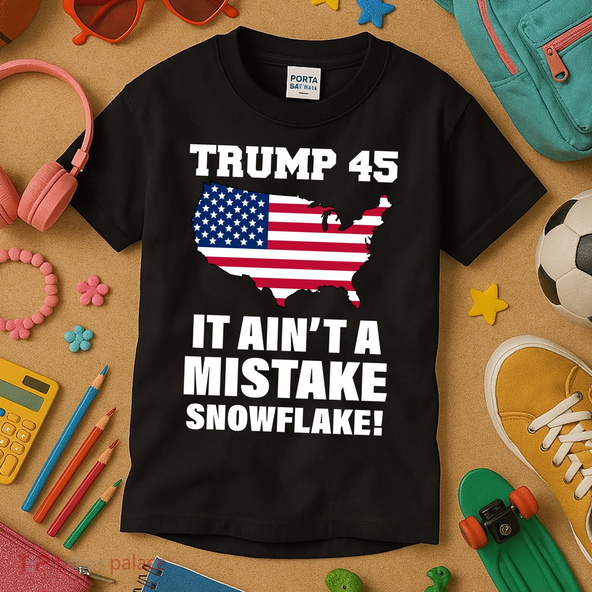 Trump 45 It Ain't A Mistake Snowflake Kids T-Shirt