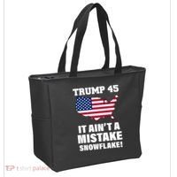 Trump 45 It Ain't A Mistake Snowflake Tote Bag thumb 2
