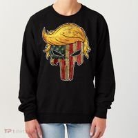 Trump American Skull Golden Hair Women's Sweatshirt thumb 0