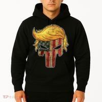 Trump American Skull Golden Hair Hoodie thumb 2