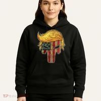 Trump American Skull Golden Hair Hoodie thumb 5