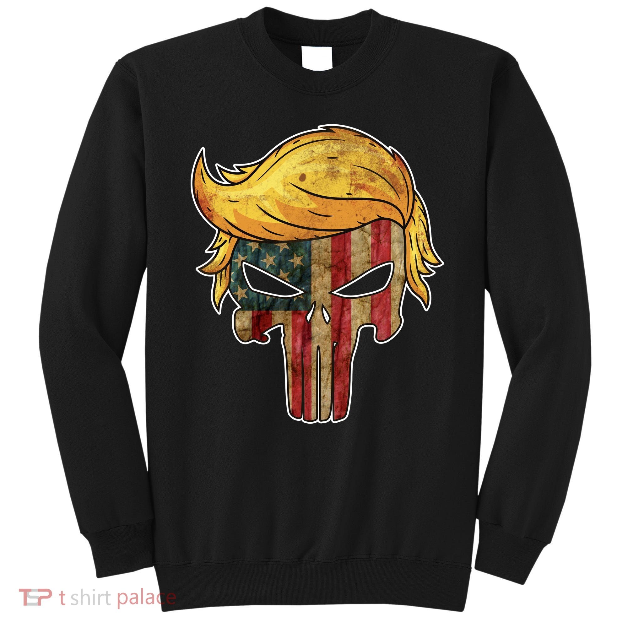 Trump American Skull Golden Hair Sweatshirt