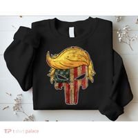 Trump American Skull Golden Hair Sweatshirt thumb 2