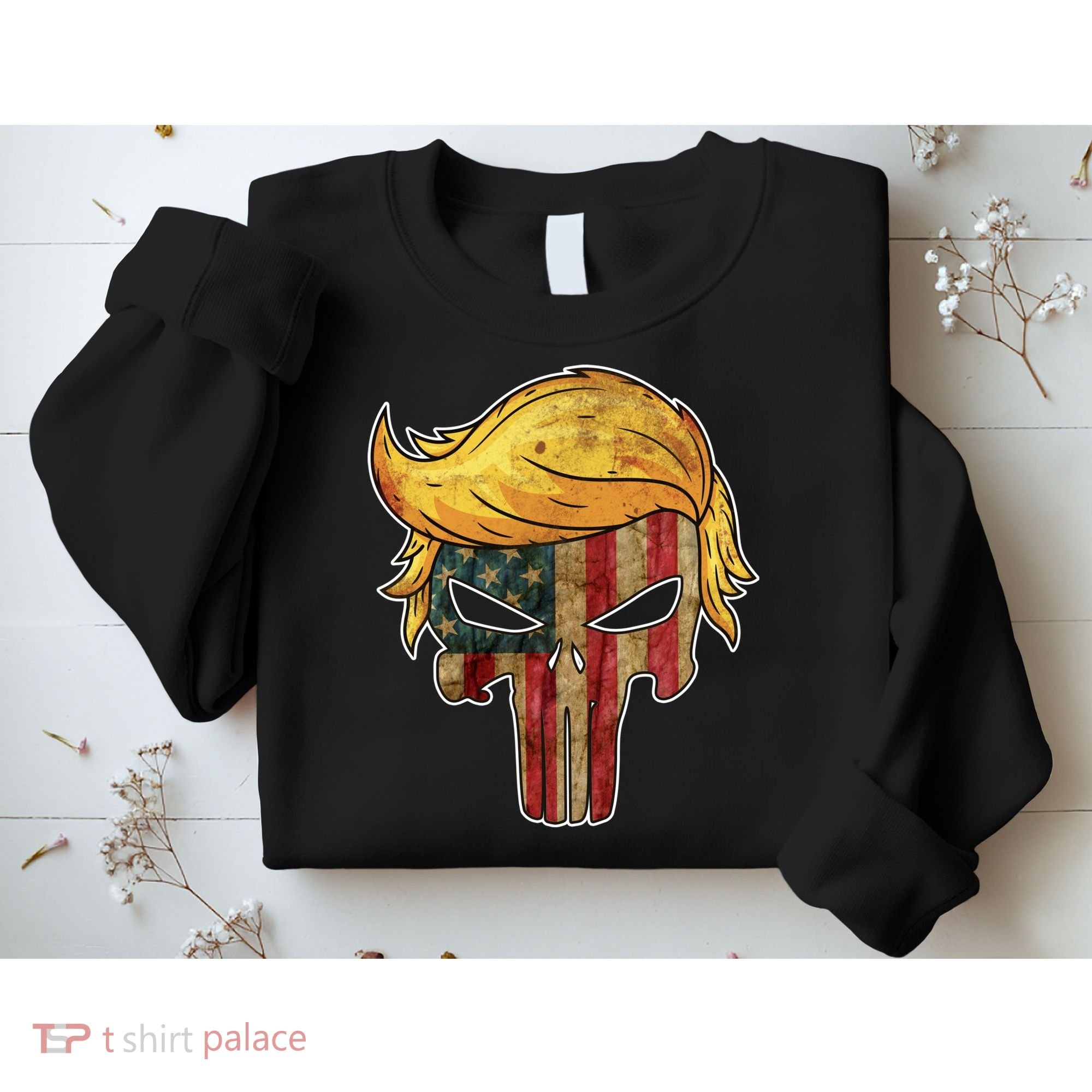Trump American Skull Golden Hair Sweatshirt