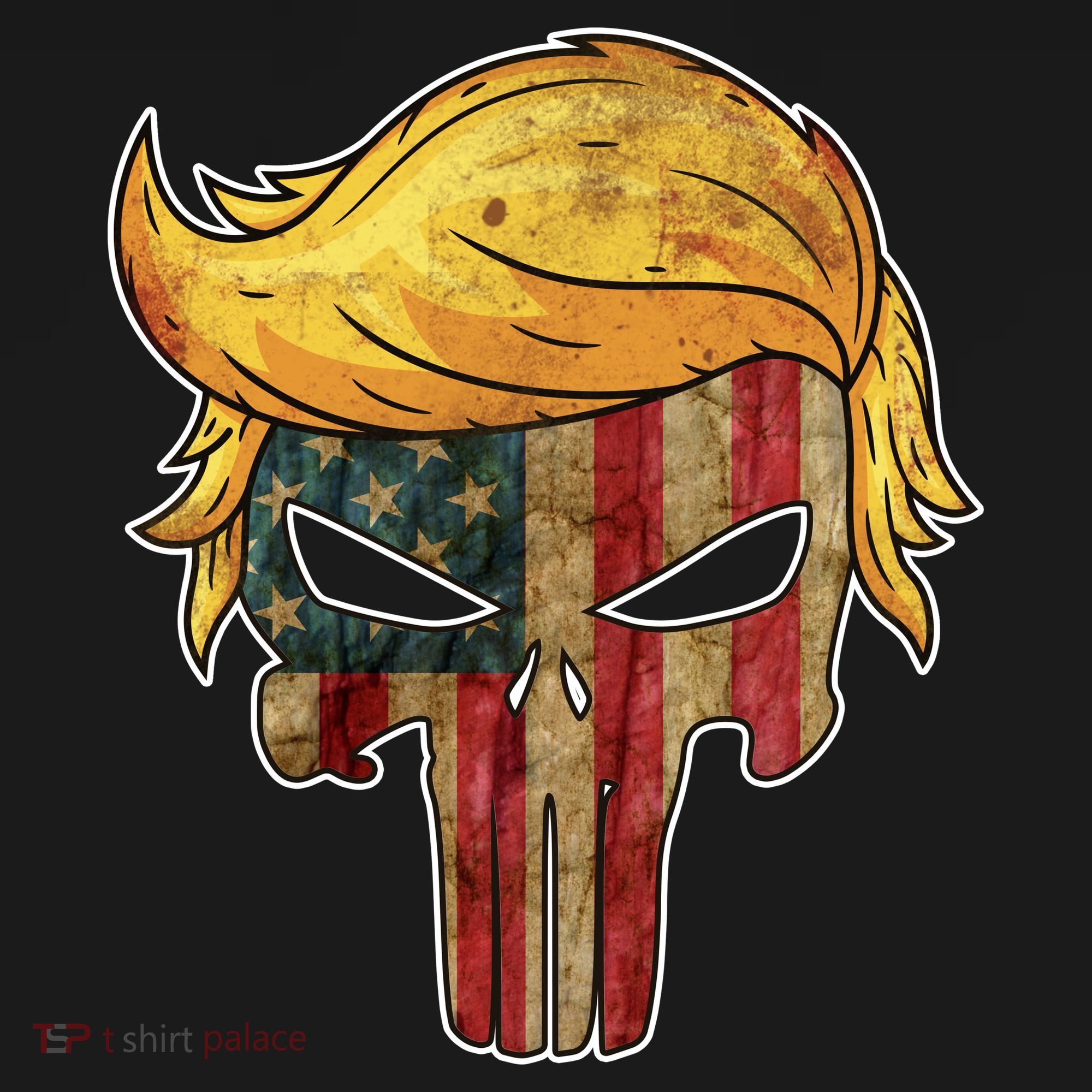 Trump American Skull Golden Hair Sweatshirt