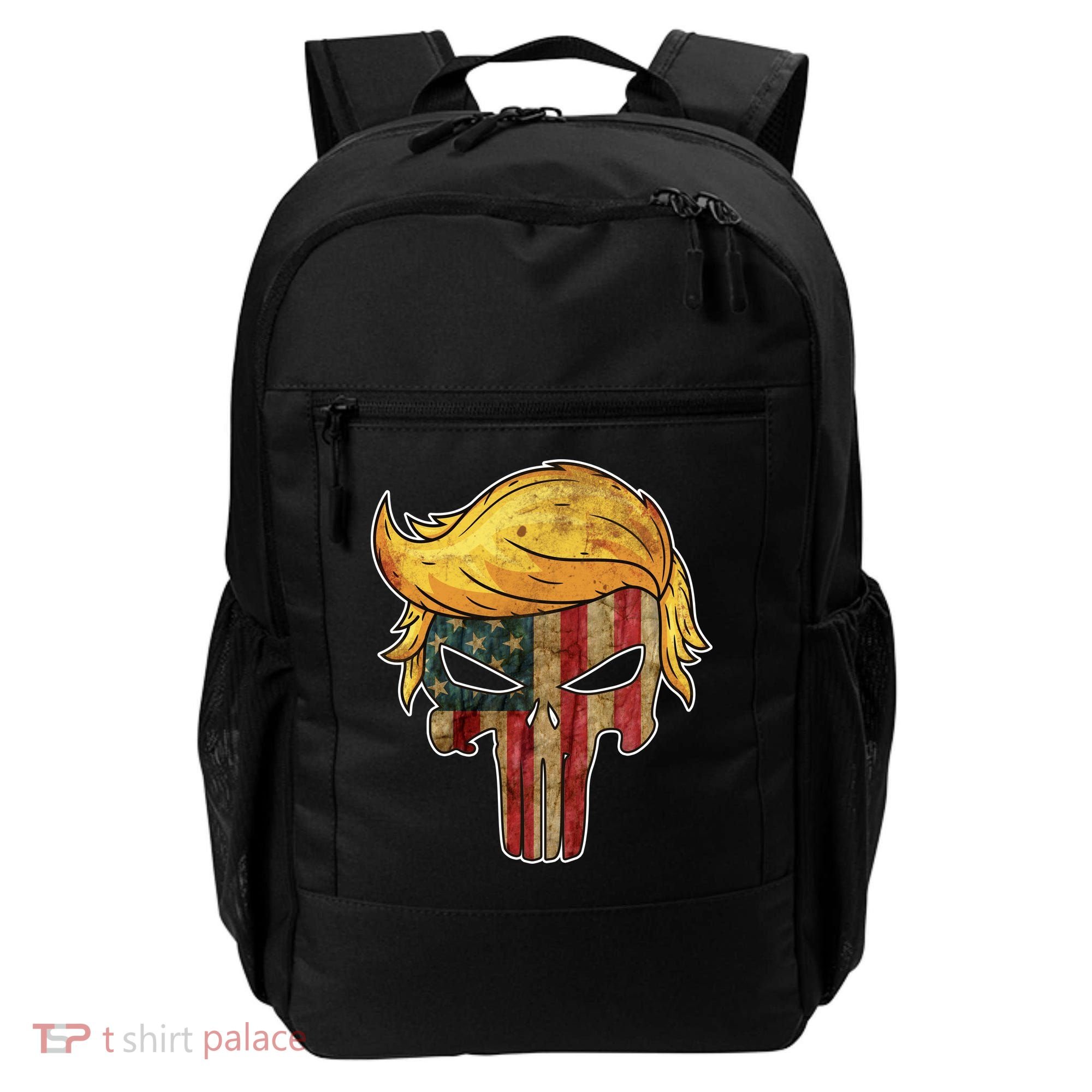 Trump American Skull Golden Hair Backpack