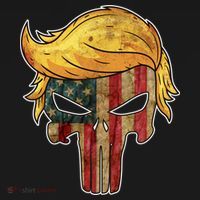 Trump American Skull Golden Hair Women's Tank Top thumb 5