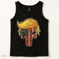 Trump American Skull Golden Hair Tank Top thumb 2