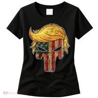 Trump American Skull Golden Hair Women's T-Shirt thumb 0