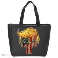 Trump American Skull Golden Hair Tote Bag thumb 0