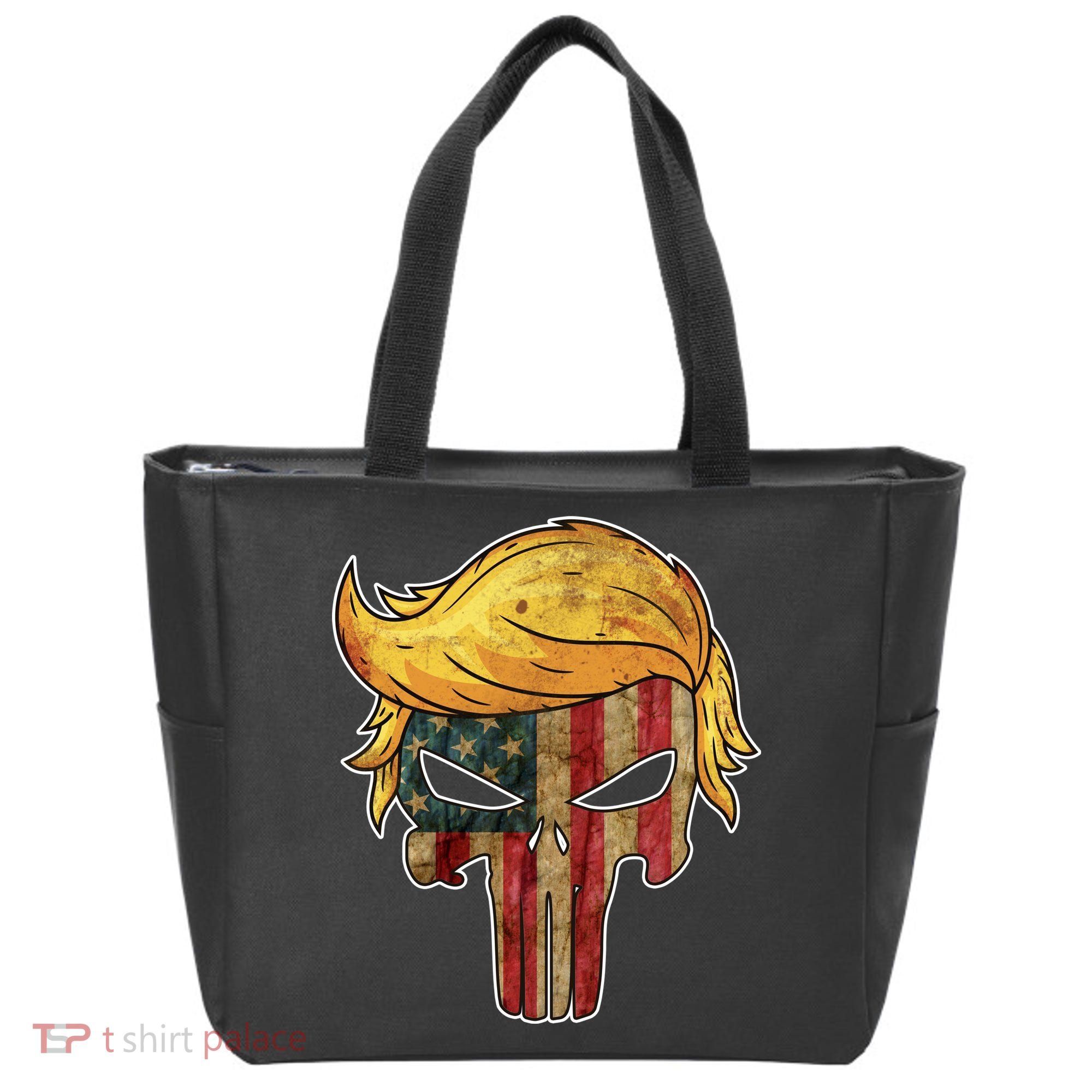 Trump American Skull Golden Hair Tote Bag