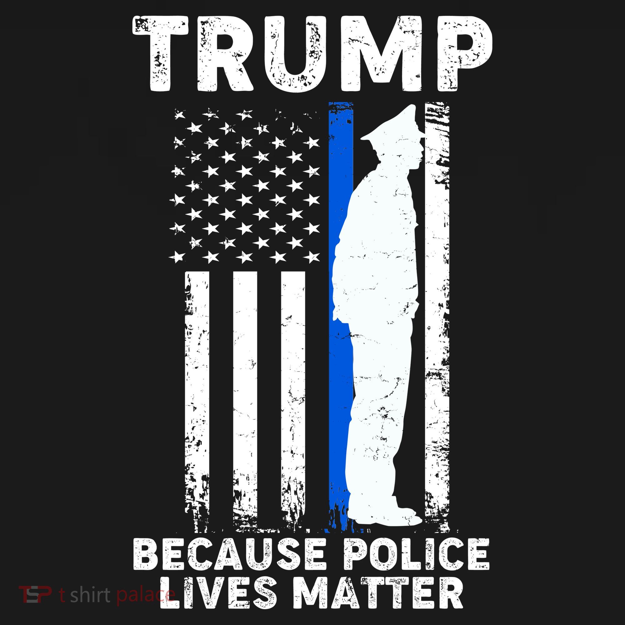 Trump Because Police Lives Matter Thin Blue Line Bucket Hat
