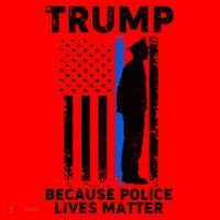 Trump Because Police Lives Matter Thin Blue Line Santa Hat thumb 1