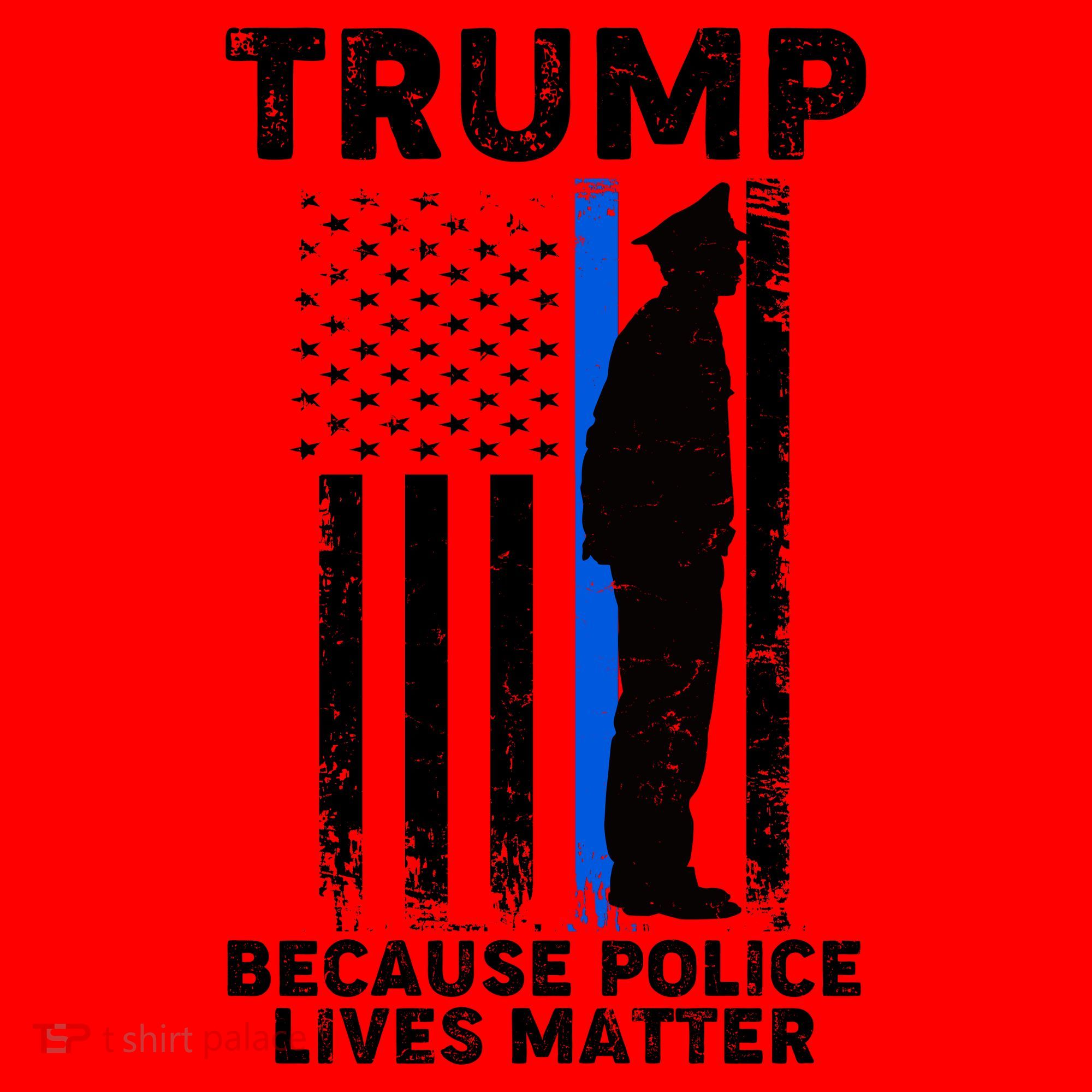 Trump Because Police Lives Matter Thin Blue Line Santa Hat