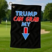 Trump Can Grab My Pussy Arrow 2020 Election Golf Towel thumb 1