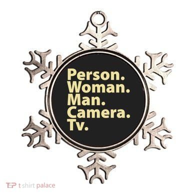 Trump Cognitive Test Person Woman Man Camera TV Ornament