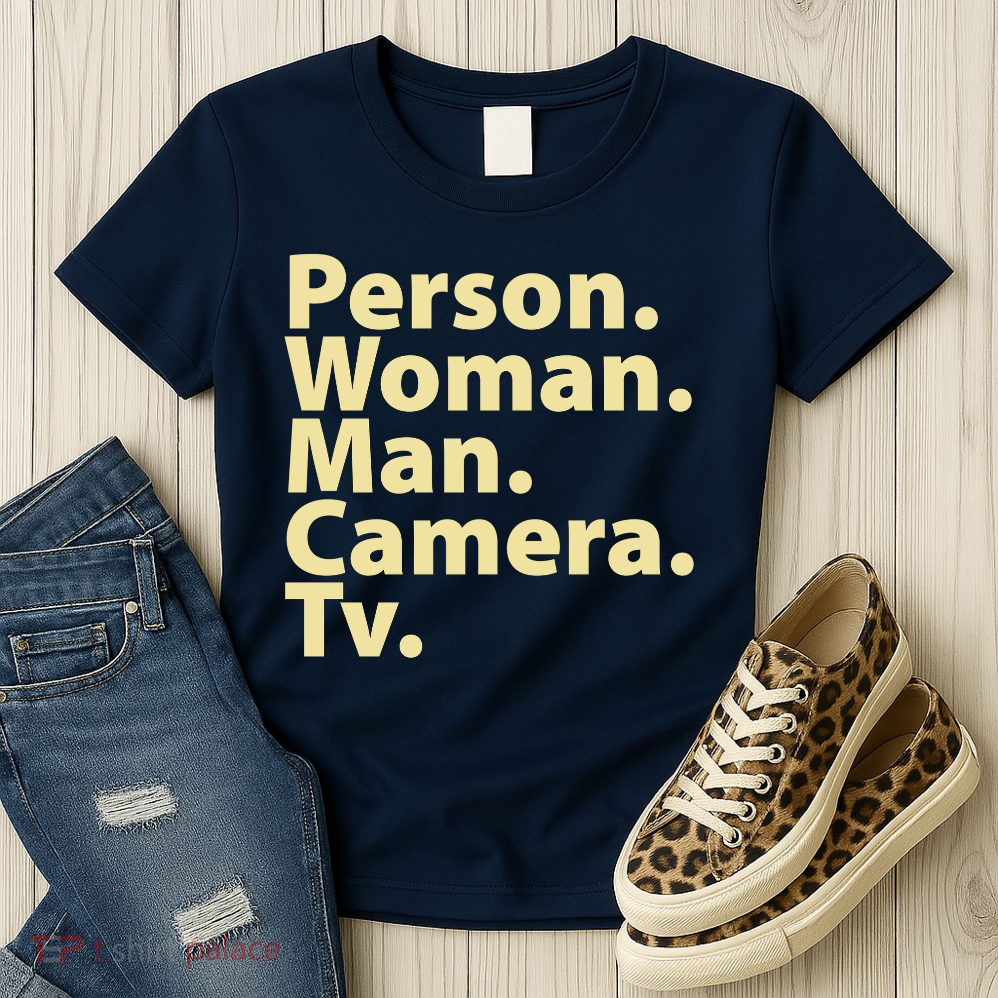 Trump Cognitive Test Person Woman Man Camera TV Women's T-Shirt